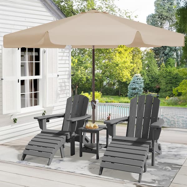 JEAREY 10 ft. Steel Market Crank and Tilt Outdoor Patio Umbrella in Beige
