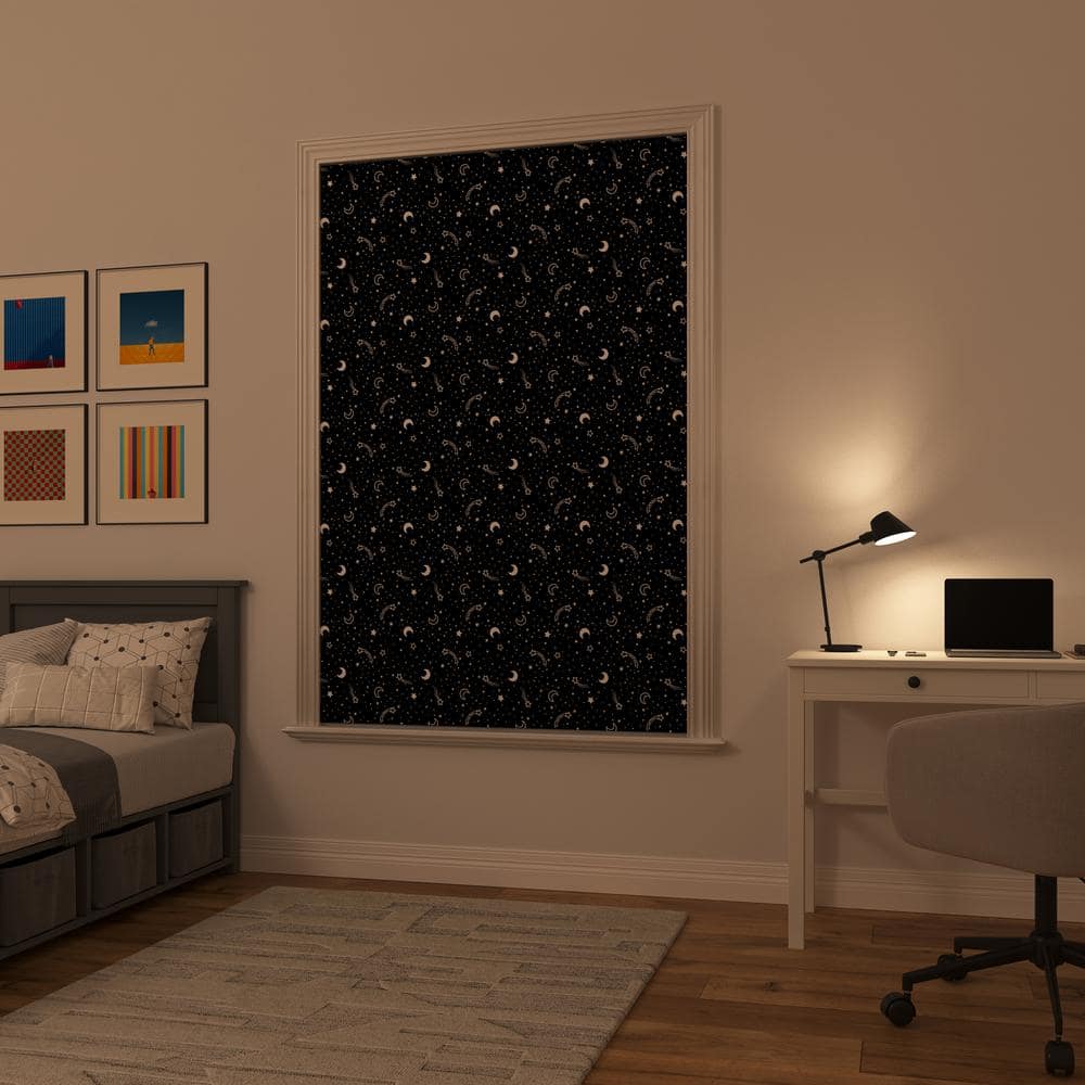 Starry Night Blackout Polyester Kids Window Panel