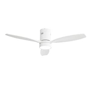 Wind 52 in. indoor Matte White Ceiling Fan with Remote Control and Reversible Motor