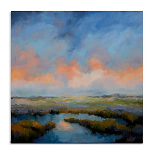 Stupell Industries Pastel Cloud Reflection by Odile Unframed Nature Graphic Art Print 36 in. x 36 in.