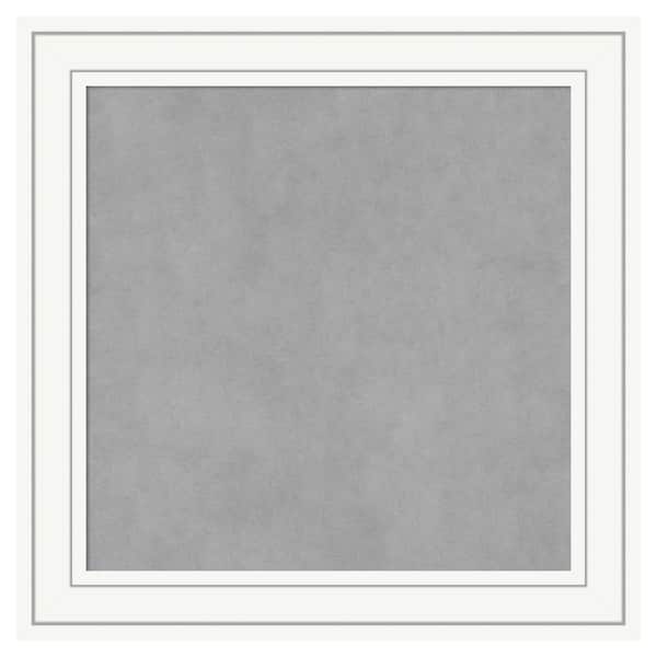 Amanti Art Craftsman White 25 in. x 25 in. Framed Magnetic Board