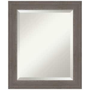 Medium Rectangle Alta Brown Grey Beveled Glass Casual Mirror (24.5 in. H x 20.5 in. W)