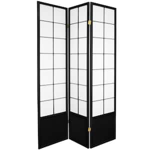 6 ft. Black 3-Panel Room Divider