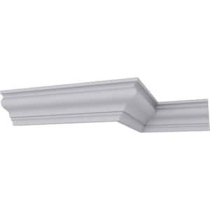 SAMPLE - 2-1/8 in. x 12 in. x 2-1/2 in. Polyurethane Anthony Smooth Crown Moulding