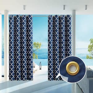 50 in x 120 in Patio Outdoor Waterproof Privacy UV Protection Top and Bottom Grommets Panel (1 Panel)