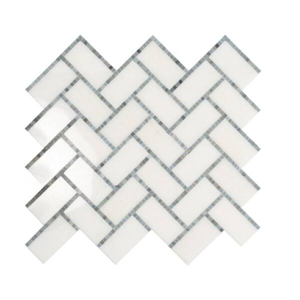 Apollo Tile (Sample) Floor and Wall Tile Gray 4-in x 4-in Polished Marble Mixed Pattern Patterned Floor and Wall Tile