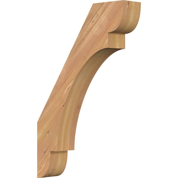 Ekena Millwork 3 1/2"W x 16"D x 24"H Olympic Smooth Knee Brace, Western Red Cedar