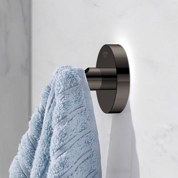 GROHE Essentials Single Robe Hook in Hard Graphite 40364A01 - The