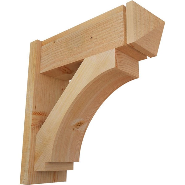 Ekena Millwork 8 in. x 24 in. x 24 in. Imperial Arts and Crafts Rough Sawn Douglas Fir Outlooker