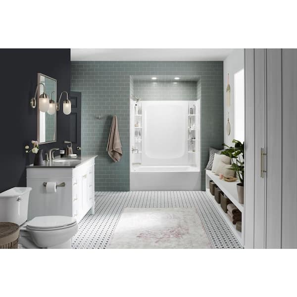 60 in. x 32 in. Soaking Bathtub with Left Drain in White