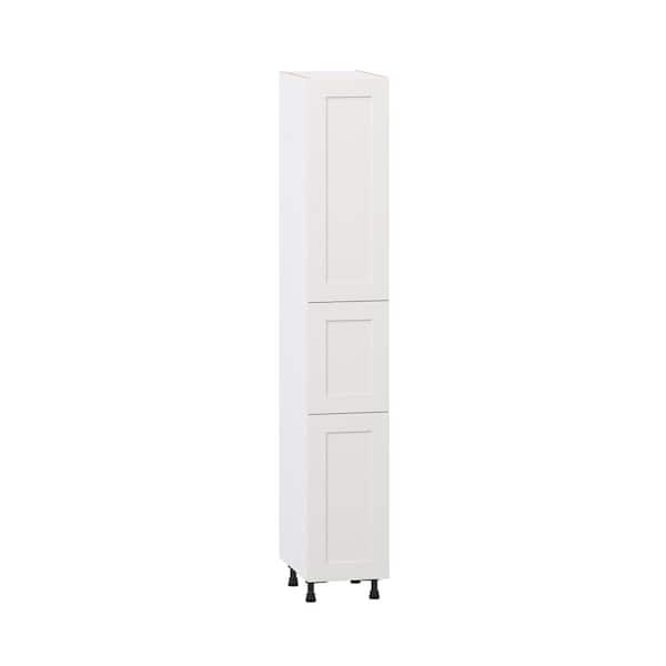 Roseland 15 in. W x 24 in. D x 94.5 in. H Assembled Shaker Pantry Kitchen Cabinet in Warm White