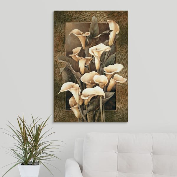 Trouwens Genre meer GreatBigCanvas "Golden Calla Lilies" by Linda Thompson Canvas Wall Art  2442886_24_20x30 - The Home Depot