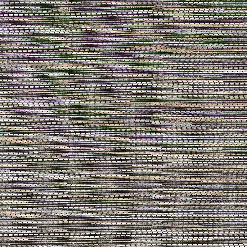 Monaco Larvotto Easy-Care Grey/Multi Stripe Synthetic Area Rug - 3'9" x 5'5"
