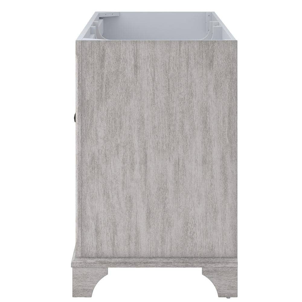 Ellery 60" Vintage Grey Double Freestanding Vanity with Oil-Rubbed Bronze Hardware