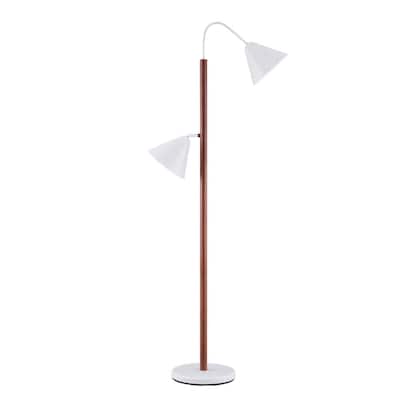 Gretch 60.5 in. Brown Contemporary Floor Lamp