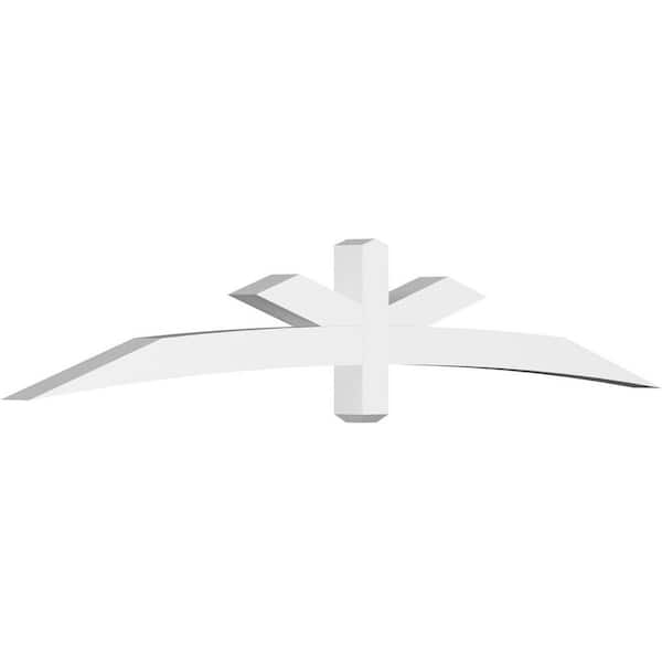 Ekena Millwork Alberta 96 in. W x 16 in. H x 4 in. D Signature Polyurethane Bracket