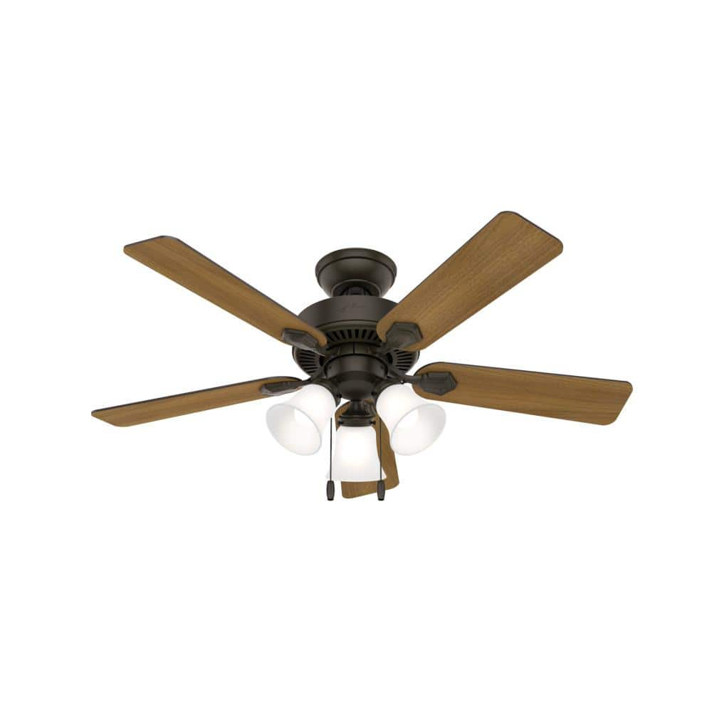 44in Swanson Ceiling Fan in New Bronze with LED Light Kit