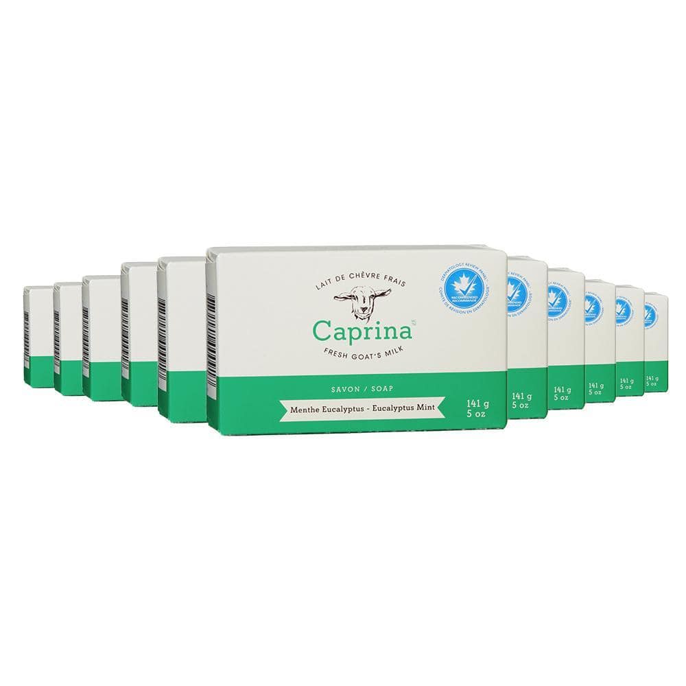 Caprina Fresh Goat's Milk Moisturizing Soap Bar - Eucalyptus Mint (24-Pack)  91-24 - The Home Depot, image size:1000x1000