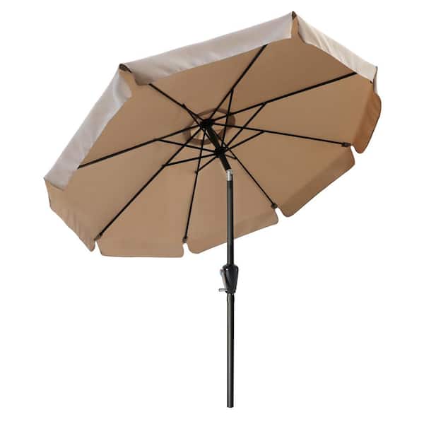 ABCCANOPY 10 ft. Market Push Button Tilt Patio Umbrella in Khaki