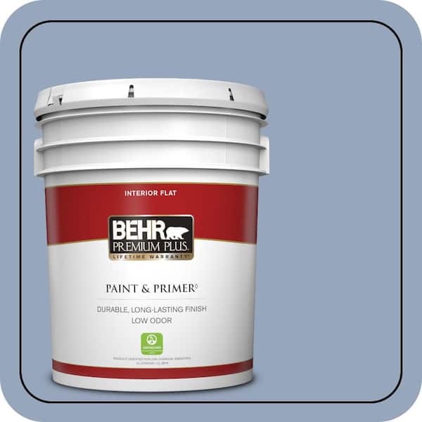 BEHR PREMIUM PLUS 5 gal. #590F-4 Cloudberry Flat Low Odor Interior Paint & Primer