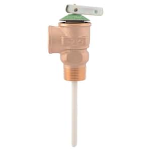 3/4 in. Bronze NCLX Temperature and Pressure Relief Valve with 1-1/4 in. Shank MNPT Inlet x FNPT Outlet