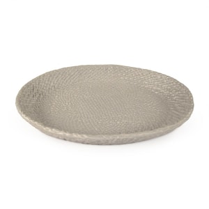 Grey Cross Weave Platter Medium
