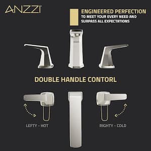 8 in. Widespread 2-Handle 3-Hole Bathroom Faucet with Pop-Up Drain in Brushed Nickel