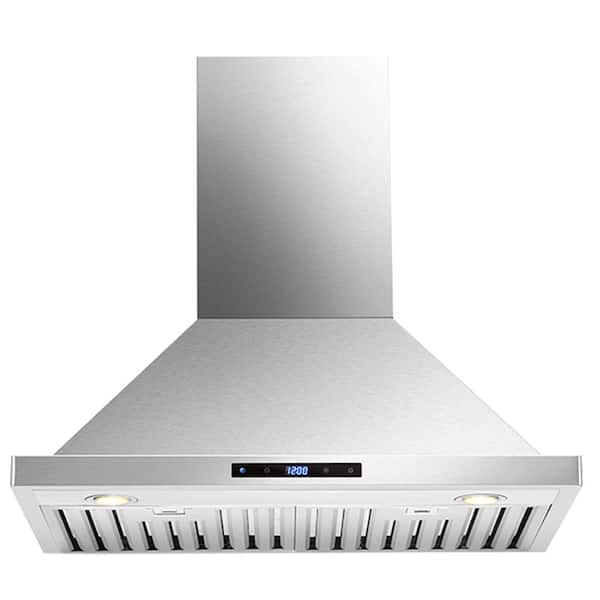 Cavaliere 30 in. Convertible Wall-Mounted Range Hood with Light in Stainless Steel