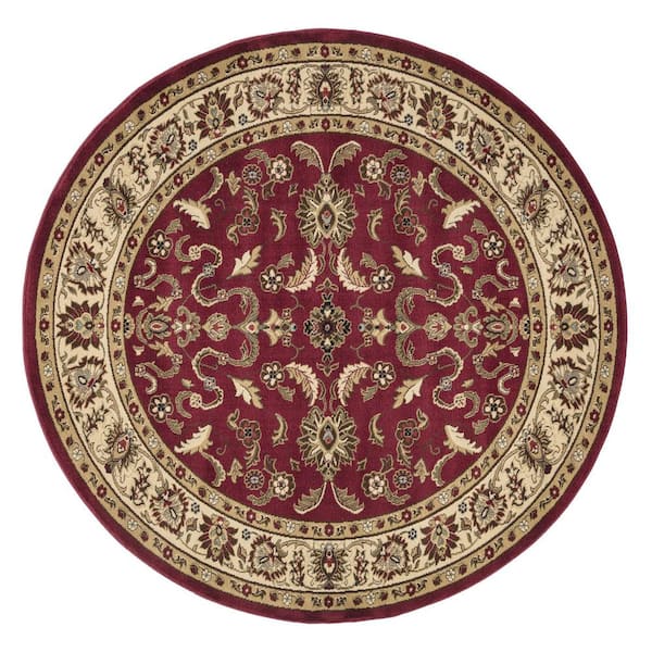Concord Global Trading Ankara Agra Red 8 ft. Round Area Rug