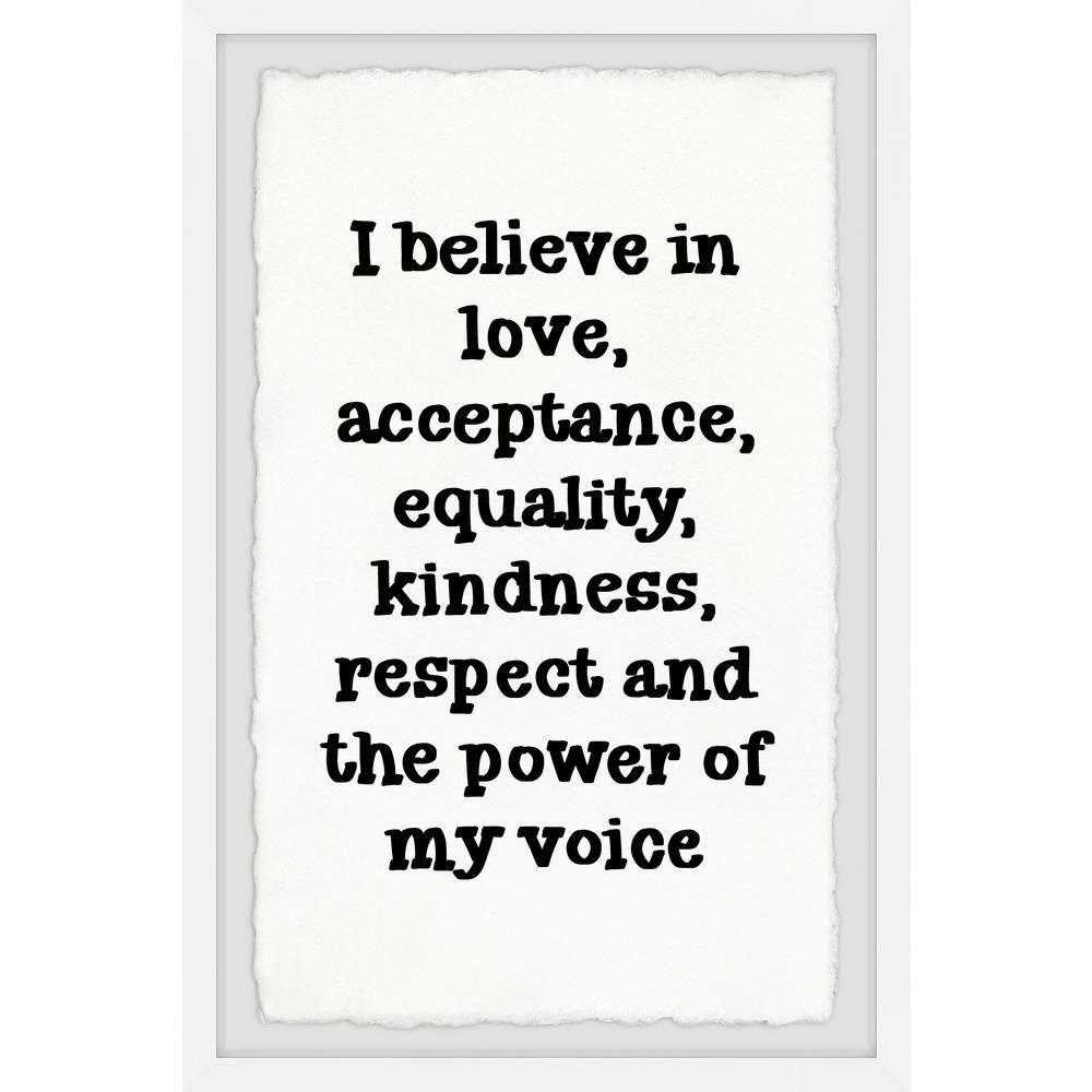 Power of My Voice by Marmont Hill Framed Typography Art Print 24 in. x 16 i