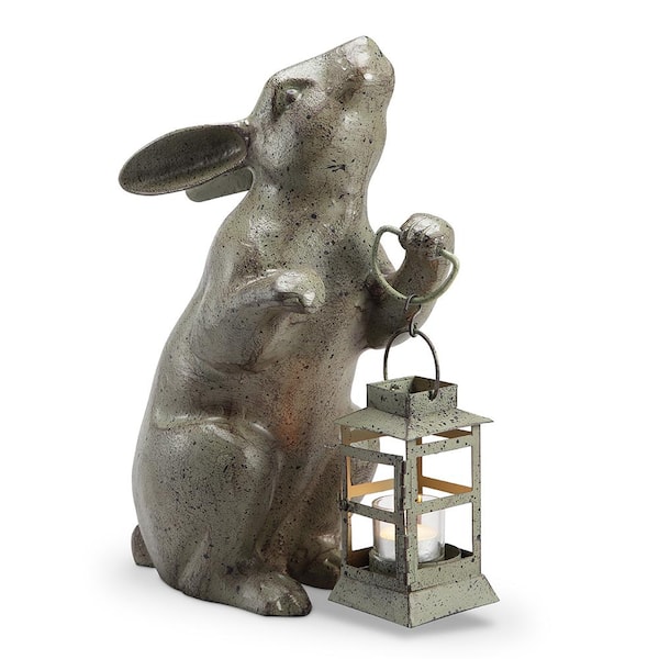 Unbranded Rabbit with Lantern Garden Statue
