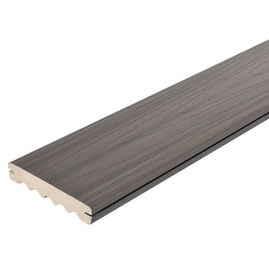 ArmorGuard 15/16 in. x 5-1/4 in. x 12 ft. Nantucket Gray Grooved Edge Capped Composite Decking Board