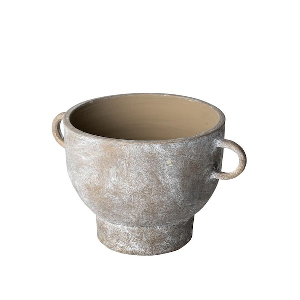 Mercana Deya Small Rustic Brown Ceramic Vase