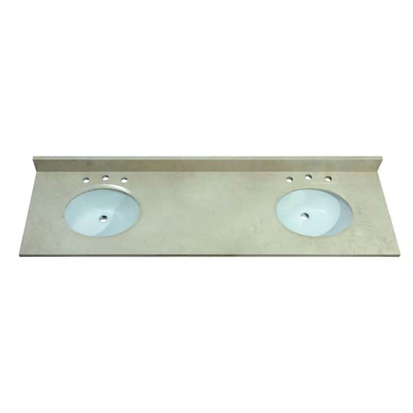 Avanity 73 in. Marble Vanity Top in Gala Beige without Basin
