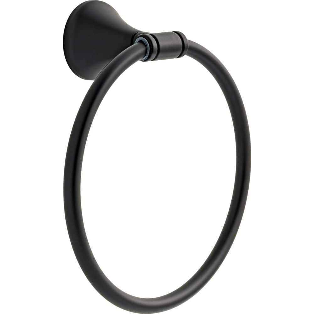 Foundations Design Series Wall Mounted Round Closed Towel Ring Bath Hardware Accessory in Matte Black price history on PriceWatchPro