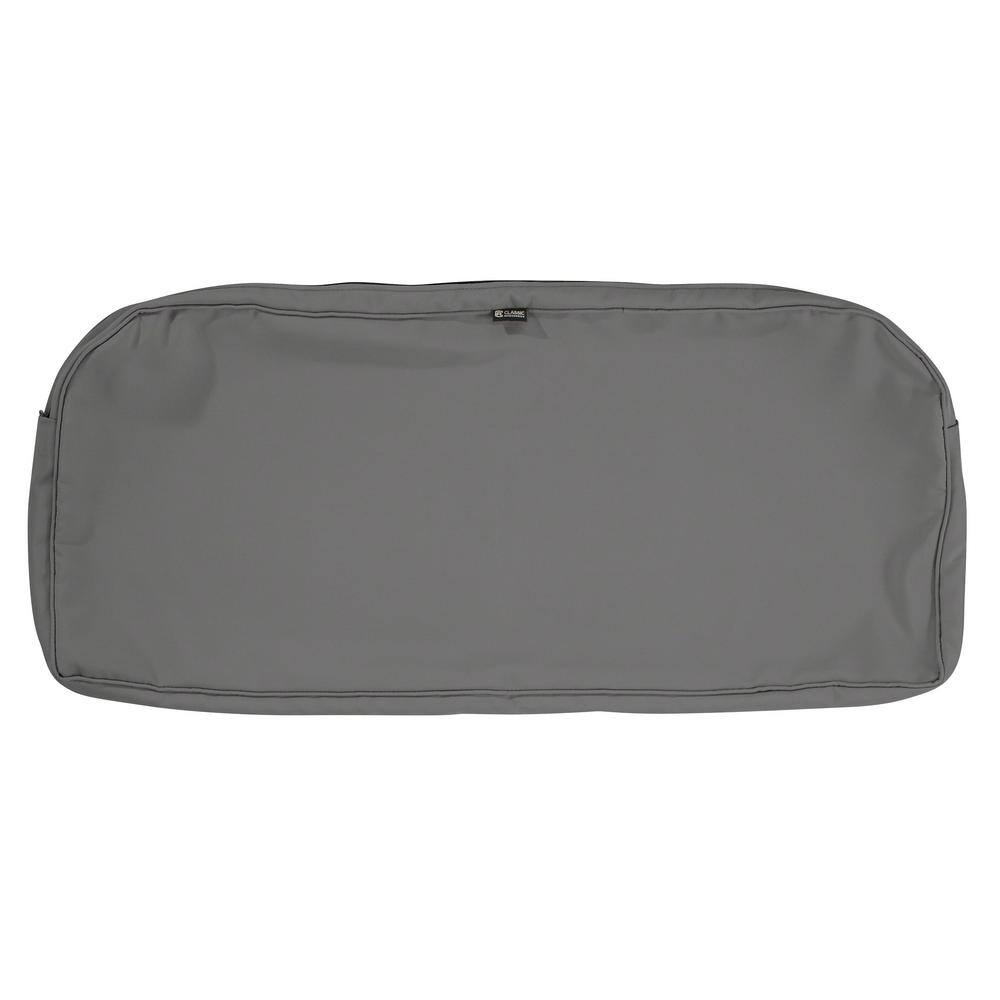 Montlake Light Charcoal Polyester Outdoor Bench Cushion, 41" x 18" x 3"