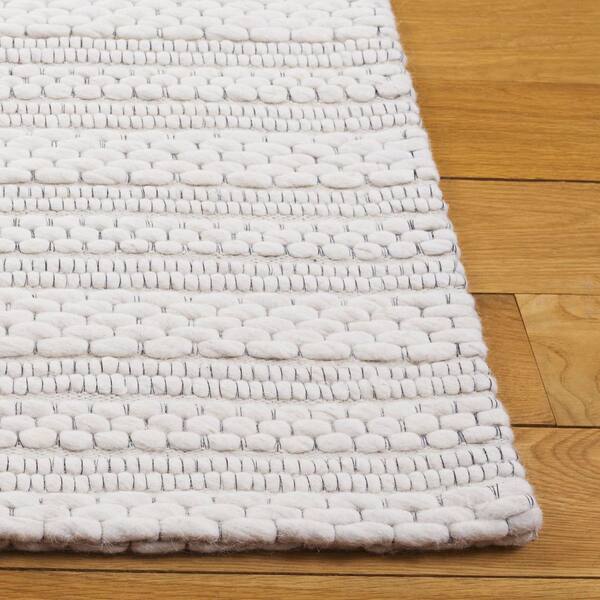 SAFAVIEH Marbella 5 ft. x 8 ft. Ivory High-Low Striped Area Rug