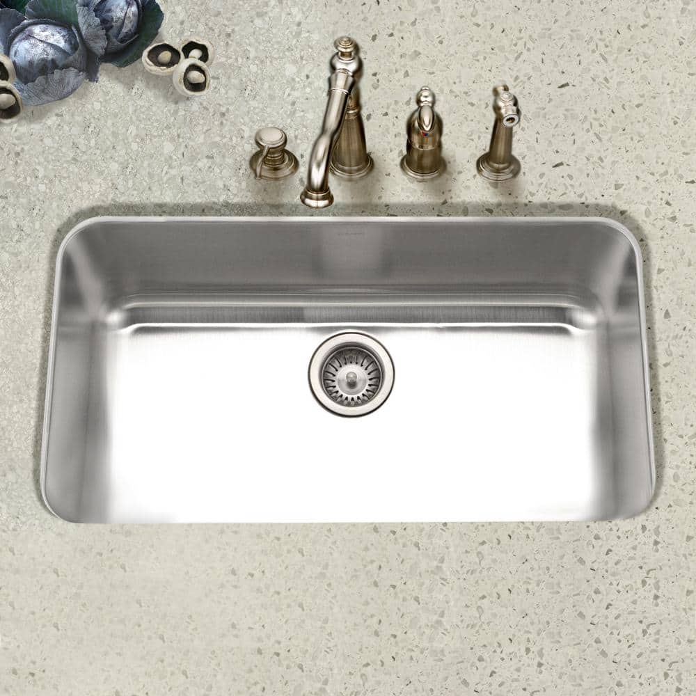 Large Stainless Steel Undermount Single Bowl Kitchen Sink