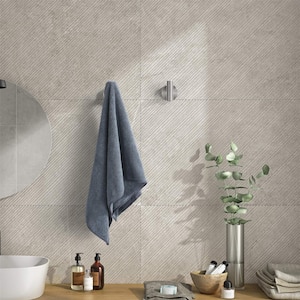 Modern 2-Piece Stainless Steel Bathroom Knob Robe/Towel Hook Wall Mounted in Brushed Nickel