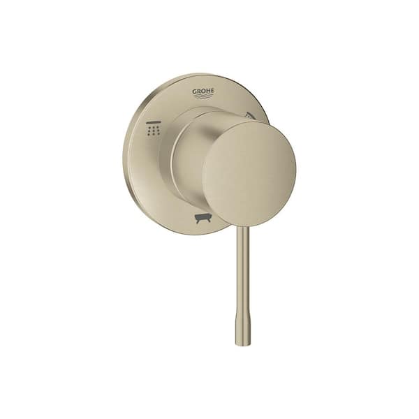 GROHE Essence 1-Handle 3-Way Diverter Trim Kit in Brushed Nickel (Valve Not Included)