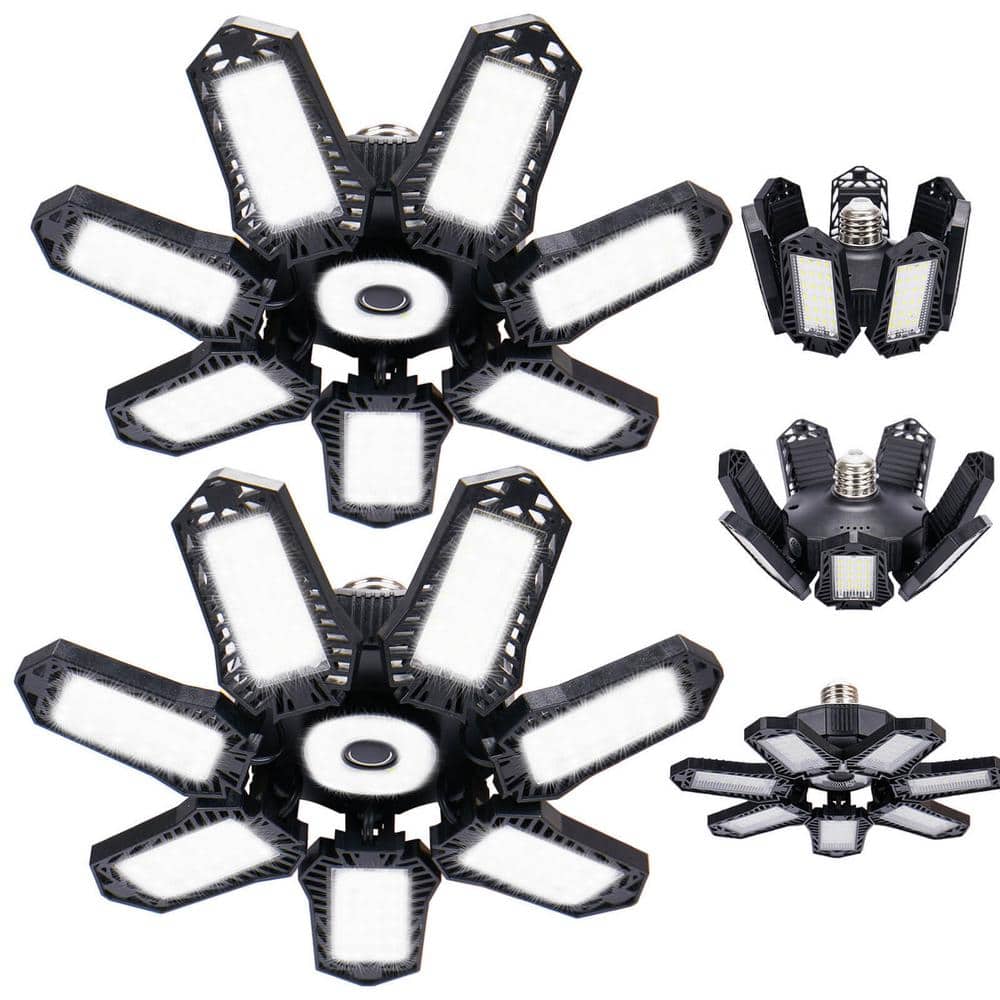 Nersunda 120Watt Deformable LED Garage Ceiling Lights for Basement Bay