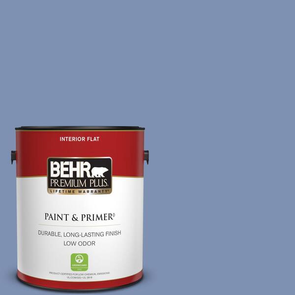 BEHR PREMIUM PLUS 1 gal. #600D-5 Babbling Brook Flat Low Odor Interior Paint & Primer