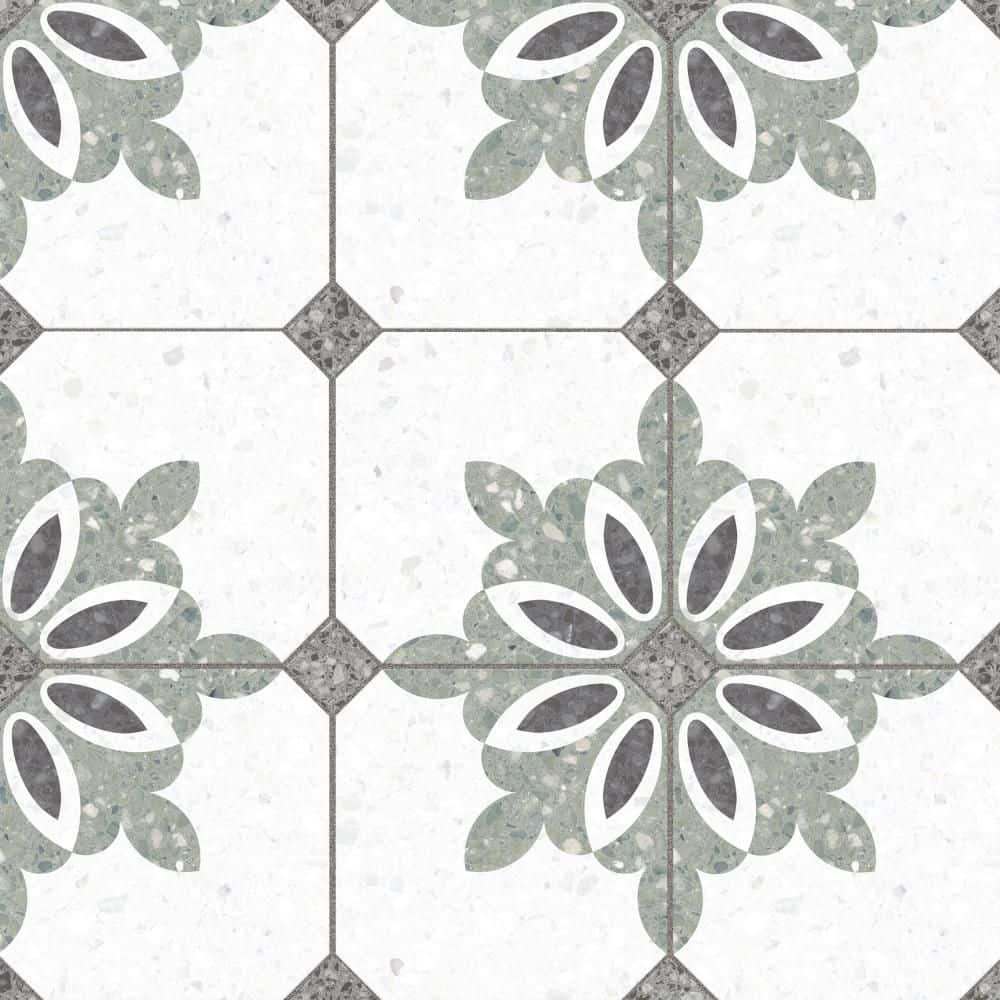 Riviera Octagon Verde with Taco Nero 8 in. x 8 in. Porcelain Floor and Wall Tile (11.25 sq. ft. /Case) price history on PriceWatchPro
