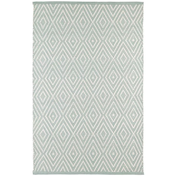 Diamond Handwoven Light Blue/Ivory 8 ft. x 10 ft. Outdoor Area Rug