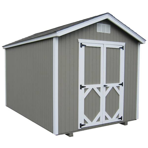 Little Cottage Co. Classic Gable 10 ft. x 10 ft. Wood Storage Building Precut Kit with Floor
