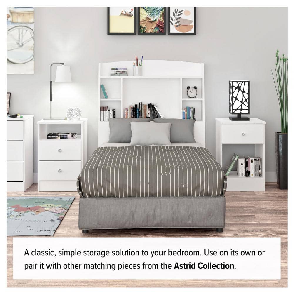 Astrid Crystal White 6-Drawer Contemporary Tall Chest