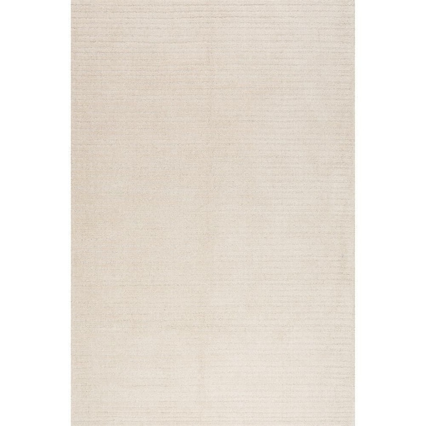 Southwest Striped Wool Beige 10 ft. x 14 ft. Indoor/Outdoor Patio Area Rug