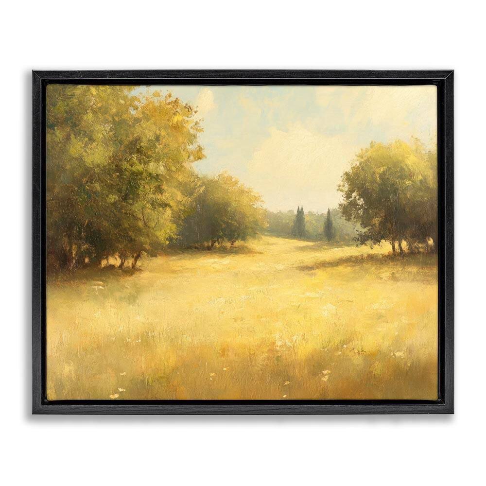 Calming Countryside Nature by Petal Prints Design Black Floater Frame Nature Graphic Art Print 17 in. x 21 in. price history on PriceWatchPro