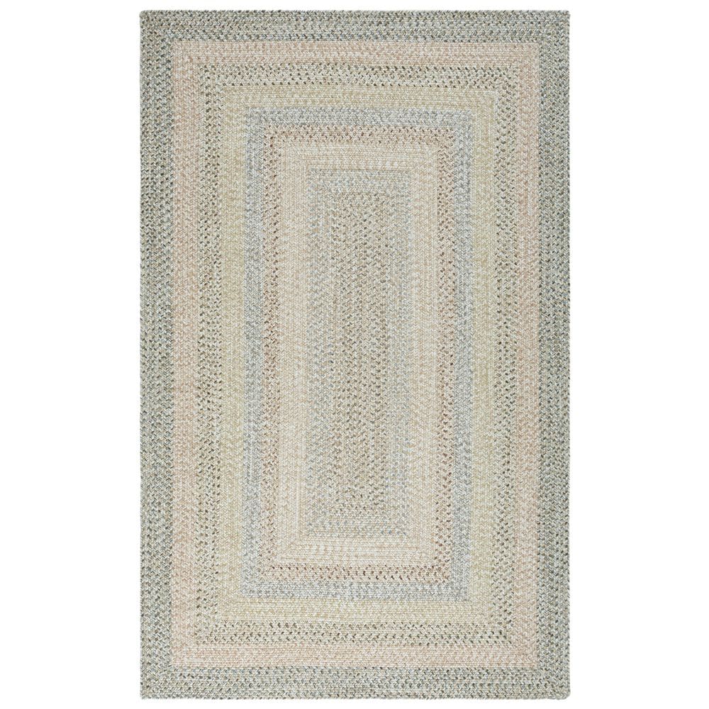 Braided Beige/Light Gary 8 ft. x 10 ft. Machine Washable Faded Striped Area Rug price history on PriceWatchPro