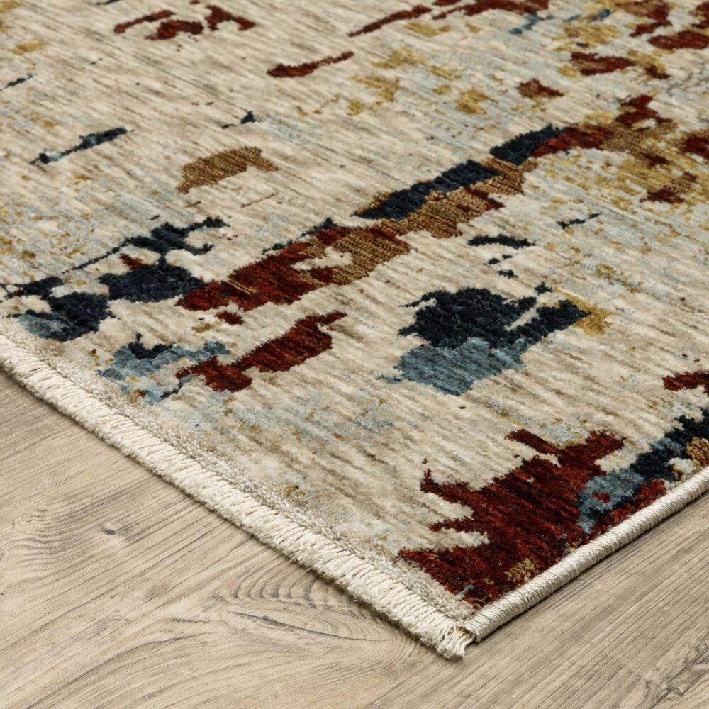 4' X 6' Blue And Ivory Oriental Area Rug With Fringe price history on PriceWatchPro